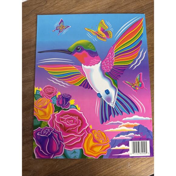 Vintage Lisa Frank Hummingbird Pocket Folder Unpunched Dashly Bird Trends Retro - Picture 3 of 10